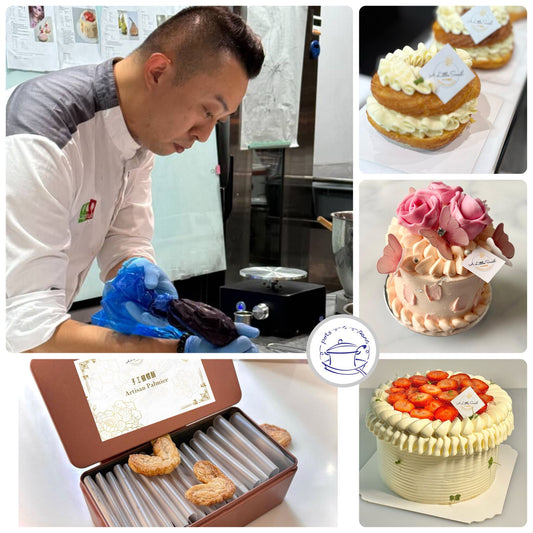 R93.  2025年11月27日,(10am - 2pm) Jeffery Koo, 玫瑰花法式唧花蛋糕課程